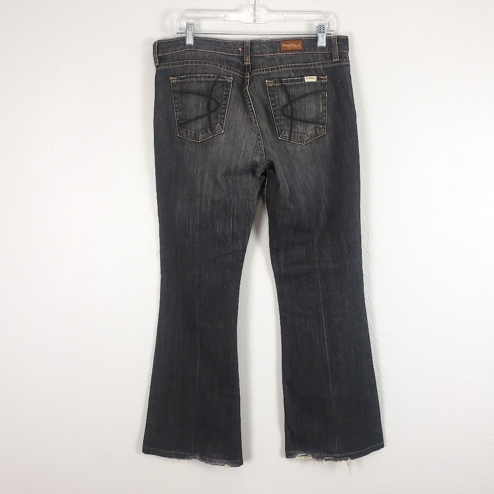 David Kahn Washed Black Mid Rise Flare Jeans Size 31×31 - Picture 3 of 16